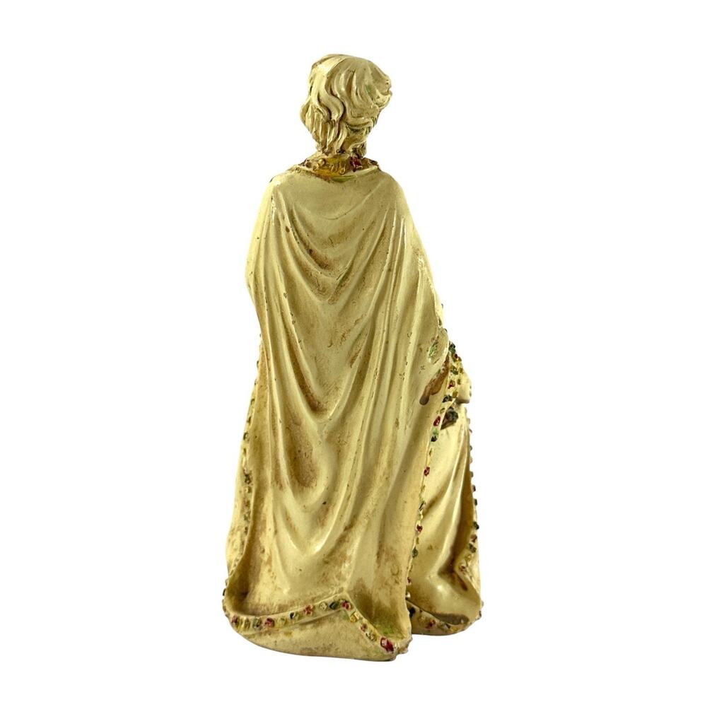 Vintage Holy Family Figurine Mary Joseph Baby Jesus Jeweled Look 5” - Picture 5 of 8